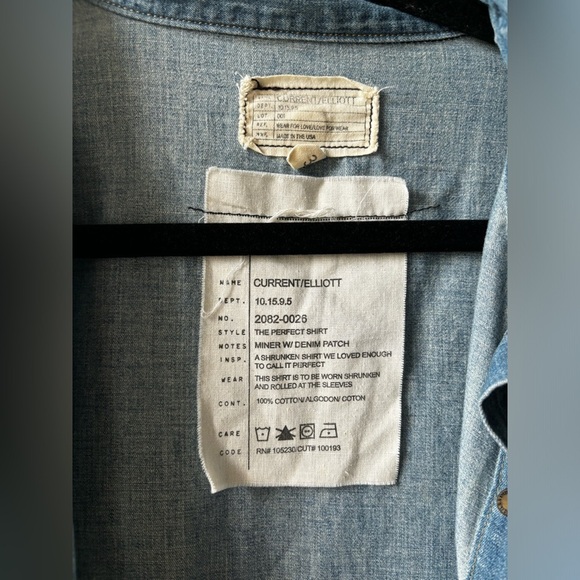 CURRENT ELLIOT | the perfect denim shirt | size medium - Picture 8 of 11